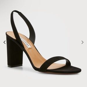 So Nude Block-Heel Halter Sandals